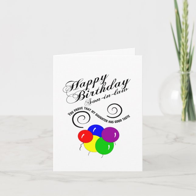 Cartão Filho engraçado no aniversário da lei (Frente)