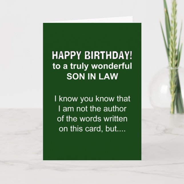 Cartão Filho no aniversário da lei (Frente)