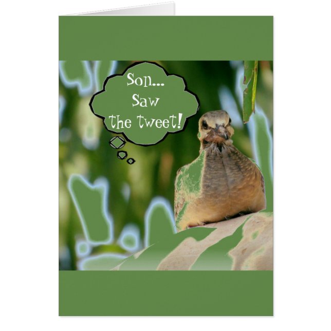 CARTÃO ***FILHO*** "TWEET DIZ QUE É **SEU ANIVERSÁRIO!!!* (Frente)