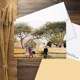 Cartão Filhos em uma placa de aviso de casa Winslow na ce