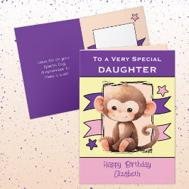 Cartão Filhos especiais de macacos-filhotes