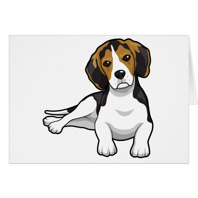 Cartão Filhote de cachorro bonito de Beale (Frente Horizontal)