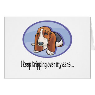 Cartão Filhote de cachorro bonito do cão do Bassett