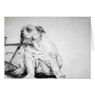 Cartão Filhote de cachorro do cão de Bull