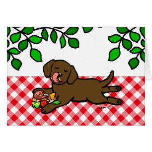 Cartão Filhote de cachorro inocente de Labrador do