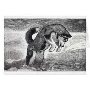 Cartão Filhote de cachorro ronco