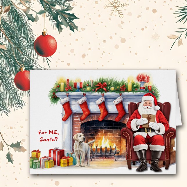 Cartão Filhote de Labrador Retriever de Natal Presente do (Criador carregado)