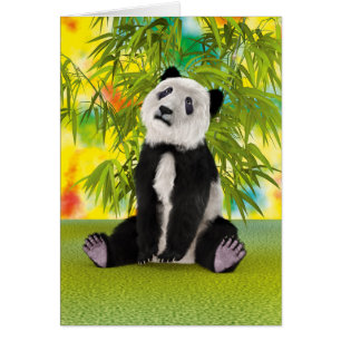 Cartão Filhote de Urso Panda