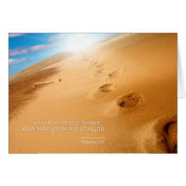 Cartão Filipenses 4:13: Posso tudo através dele