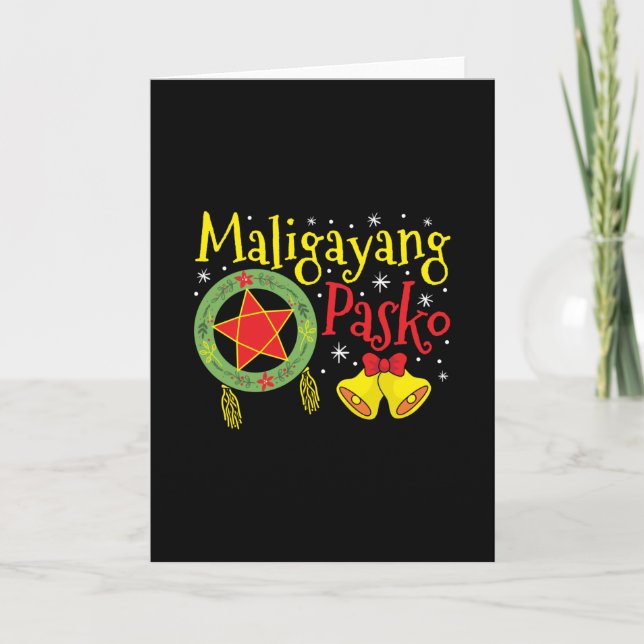 Cartão Filipinas Natal Filipino Maligayang Pasko (Frente)
