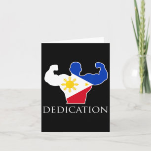Cartão Filipino Weightelevando Filipinas Flag Bodybuildin