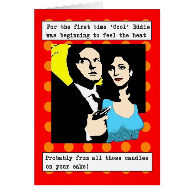 Cartão Filme Noir: Eddie (pop art) (Frente)