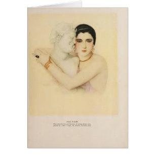 Cartão Filme silencioso do retrato 1923 da arte do