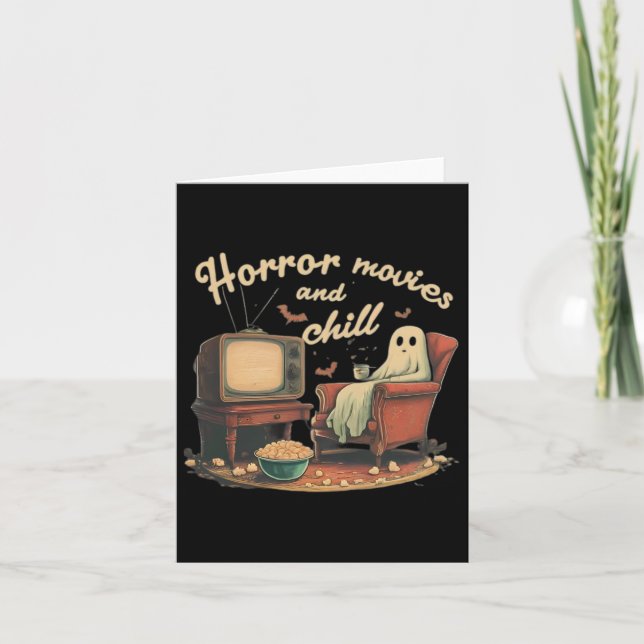Cartão Filmes E Relaxar Fantasma (Frente)
