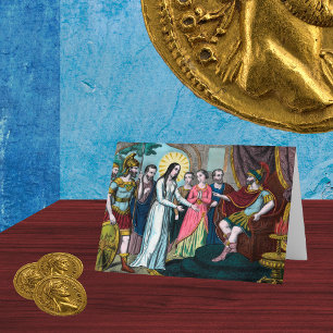 Cartão Filomena é julgada antes do Imperador Diocletiano