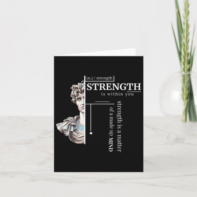 Cartão Filosofia Positiva de Disciplina Estática Stren (Frente)