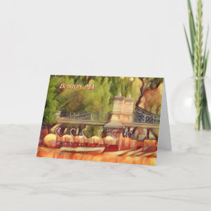 Cartão Filtro de Verão de Boston Swan Boats