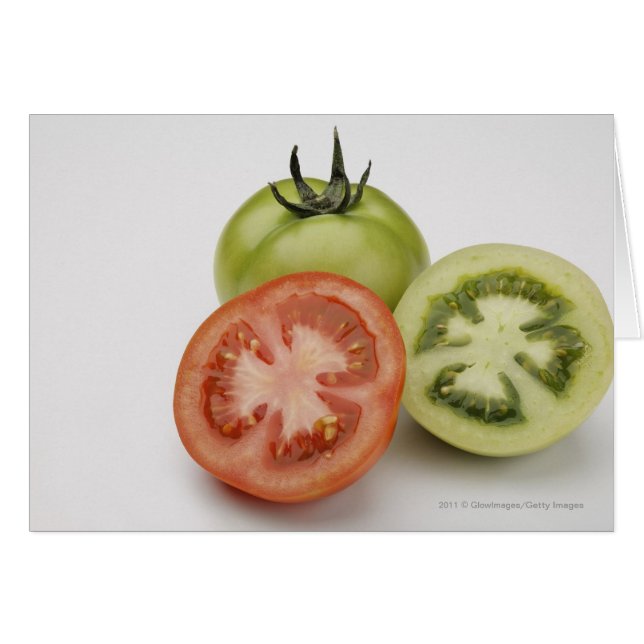 Cartão Fim-acima de três tomates (Frente Horizontal)