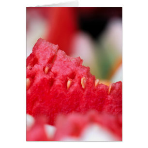 Cartão Fim-acima suculento da melancia