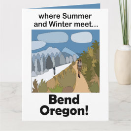 Cartão Fim de semana em Bend Oregon com clima duplo