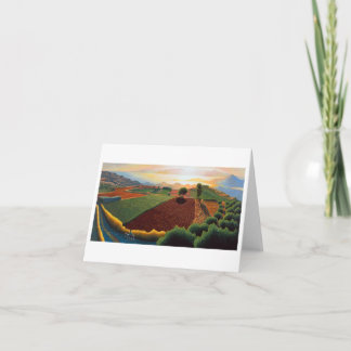 Cartão Fim do dia em Naxos