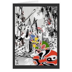 Cartão FINAL chinês da ópera