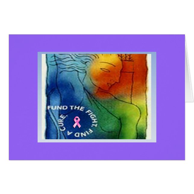 Cartão Financie a luta encontram uma cura (Frente horizontal)