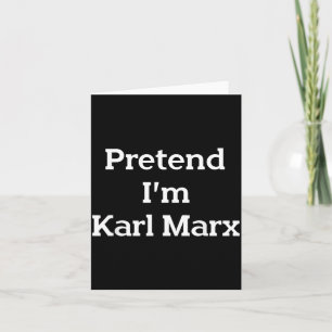 Cartão Fingir que sou Karl Marx Fantasia Festa de Hallowe