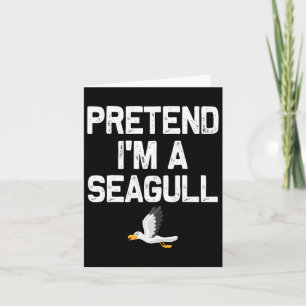 Cartão Fingir que sou um fantasma de Halloween de Seagull