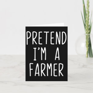 Cartão Fingir que sou um Farmer Fumando Halloween Engraça