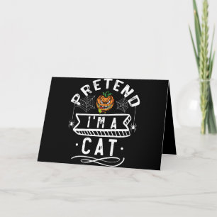 Cartão Fingir Que Sou Um Gato Fantasia Divertida De Hallo