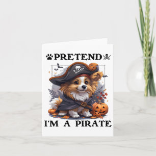 Cartão Fingir que sou um pirata pastor de Shetland Hallow