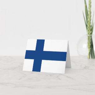 Cartão Finlândia (finlandês) Flag