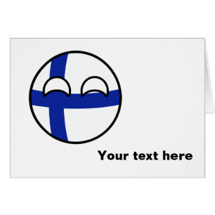 Cartão Finlandia Geeky de tensão engraçado Countryball