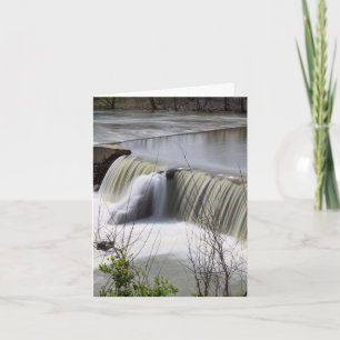 Cartão Finley Dam Waterfall Greeting Card