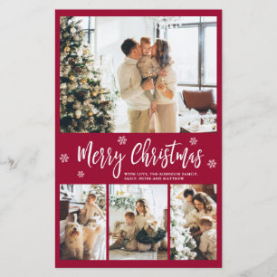 Cartão Fino de Natal para Colagem de Fotos do Bur