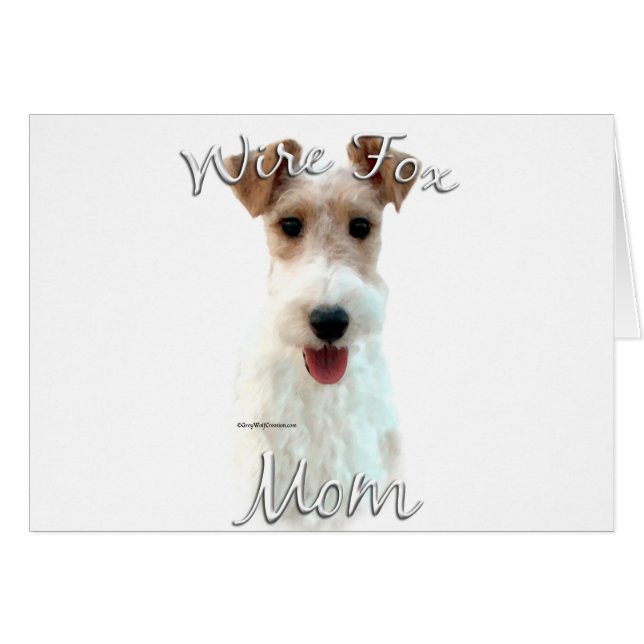 Cartão Fio Fox Terrier Mãe 2 (Frente Horizontal)