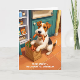 Cartão Fio Fox Terrier - Não sou malvado