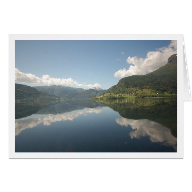 Cartão Fiorde de Sognefjord (Frente Horizontal)