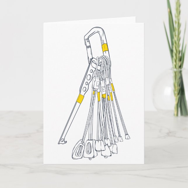 Cartão Fios de loucos de rochas para subir (Frente)