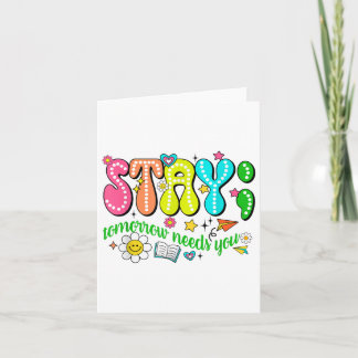 Cartão Fique Amanhã Precisa Que Você Prevena O Suicídio