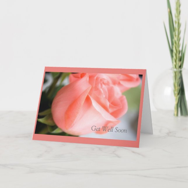 Cartão Fique bem logo com Rosa Design (Frente)