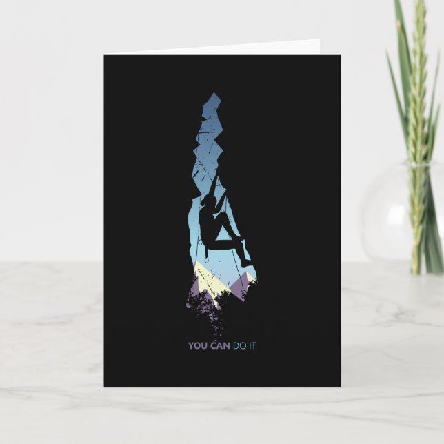 Cartão Fique calmo e suba (Frente)