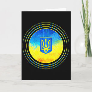 Cartão Fique Com a Bandeira da Ucrânia Anti-putin Ucrânia