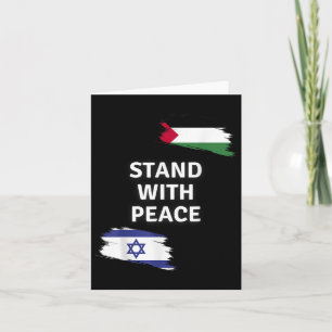 Cartão Fique Com A Paz. Camisa Palestina de Israel. Diga