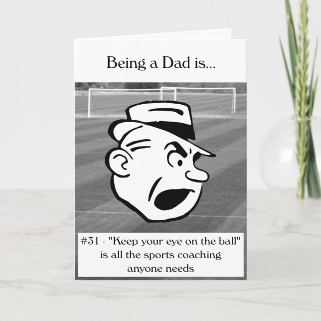 Cartão Fique de olho na bola (Frente)