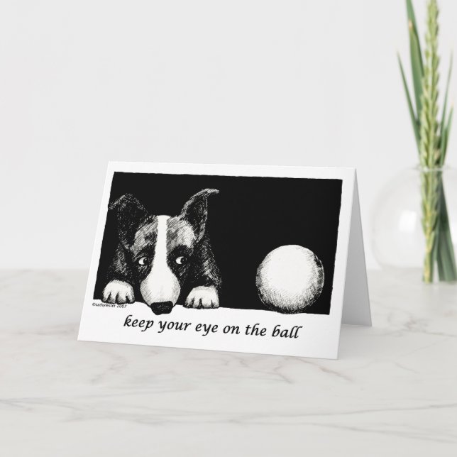 Cartão Fique de olho na bola (Frente)