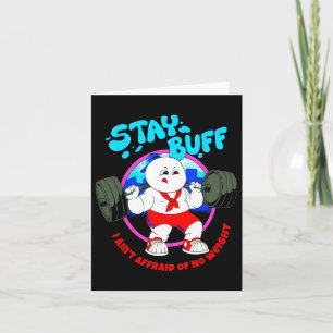 Cartão Fiquem Sentados, não tenho medo de pesos, Gym Body