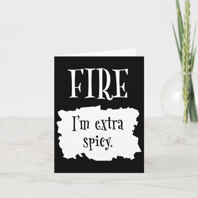 Cartão Fire Hot Packet Halloween Taco Eu sou Extra Spicy  (Frente)