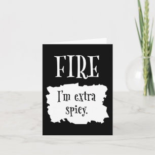 Cartão Fire Hot Packet Halloween Taco Eu sou Extra Spicy